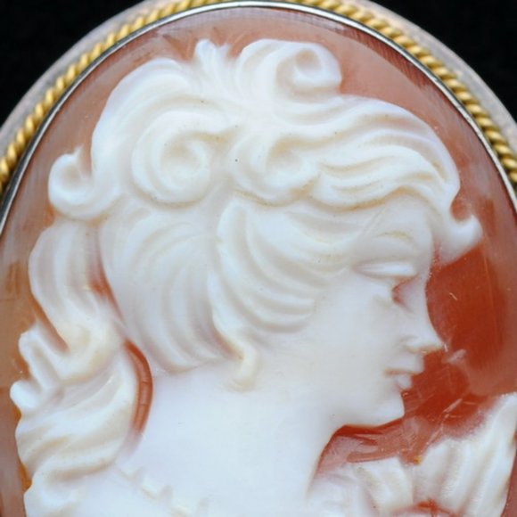 Italian Cameo Silver Pendant and Pin - Picture 4 of 10